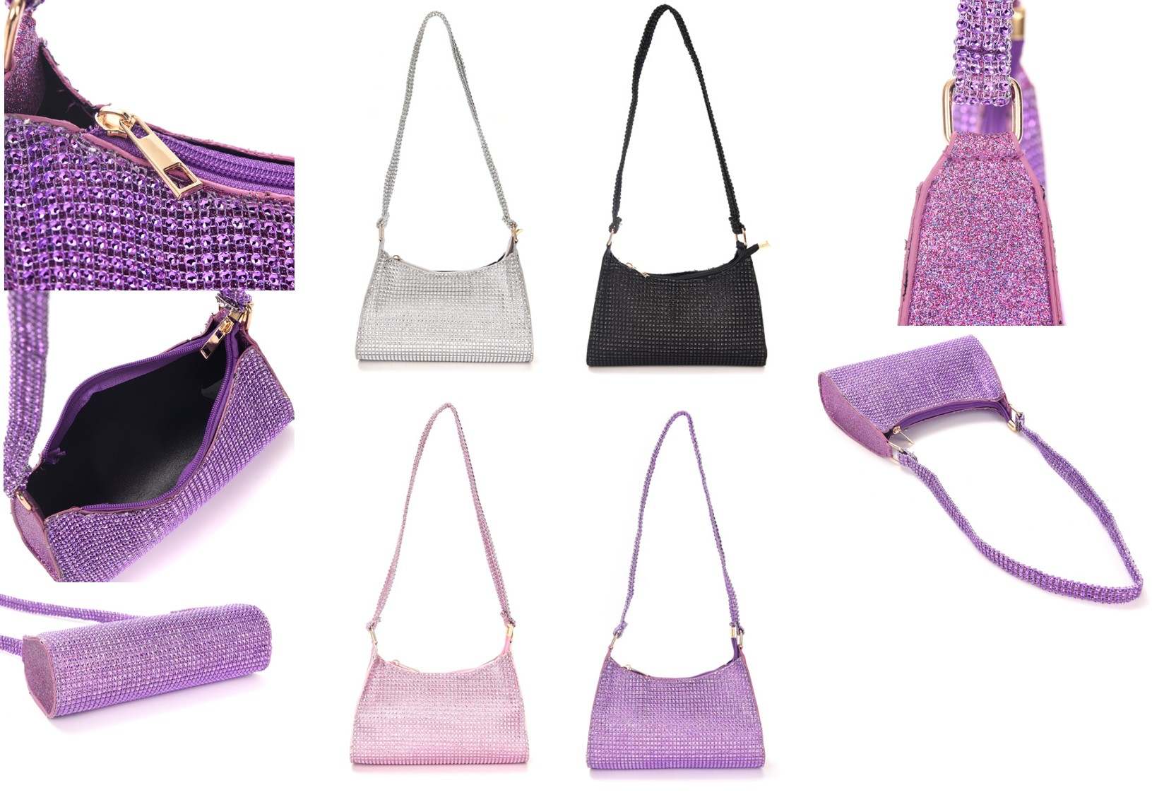 CARTERA BAGHETTE STRASS 23*7*14