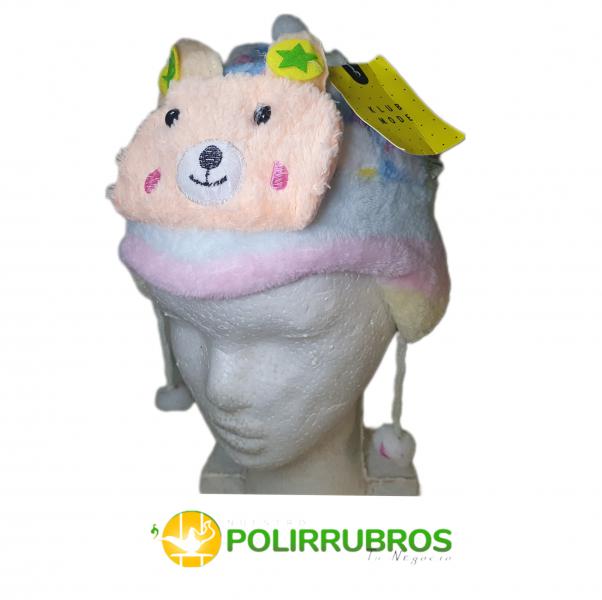 GORRO INFANTIL OSITO C/POMPON