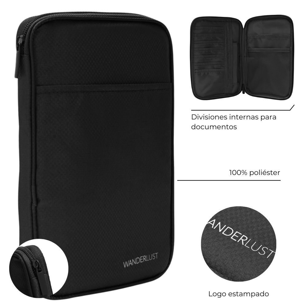 PORTA PASAPORTE WANDERLUST 24*16