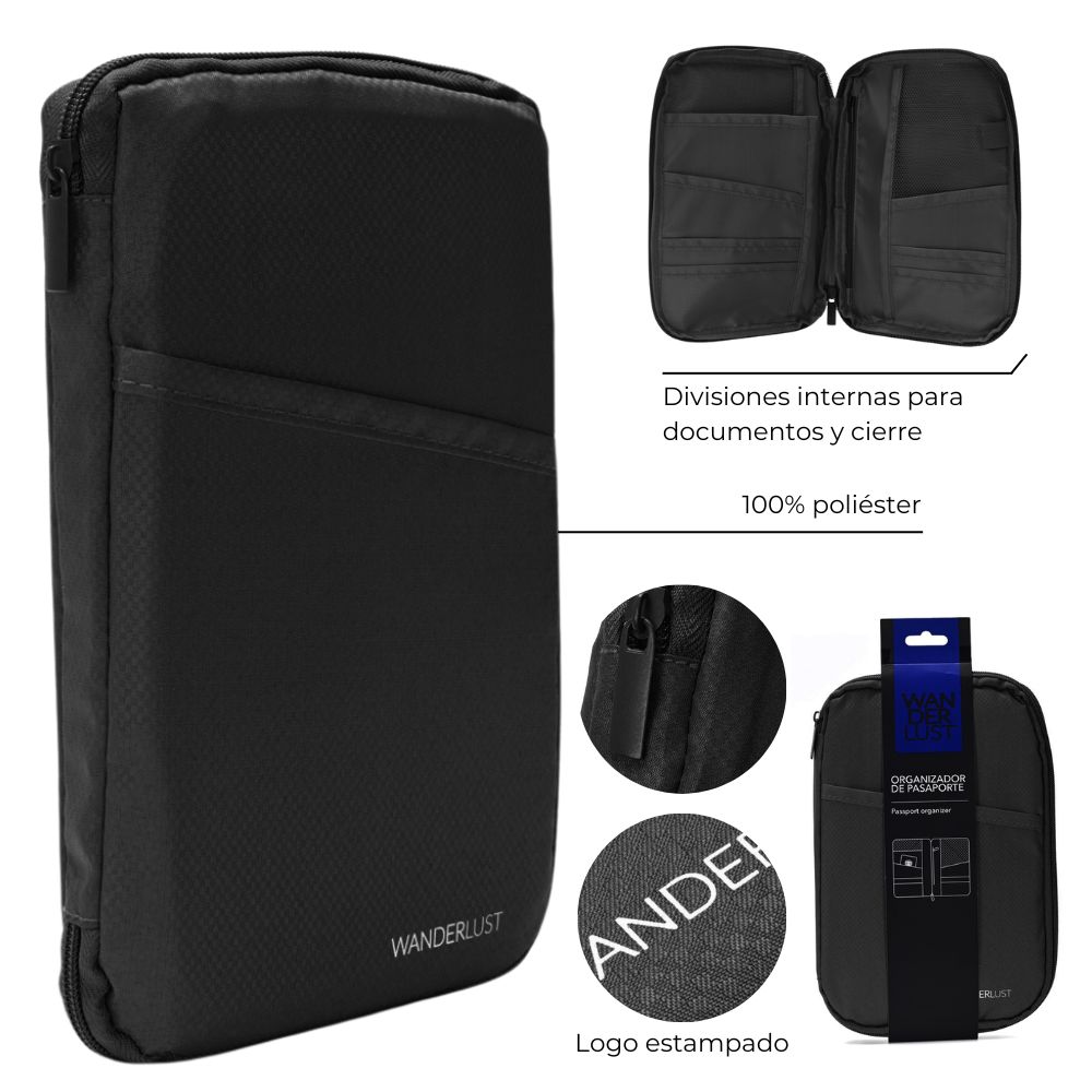 PORTA PASAPORTE WANDERLUST 24*16