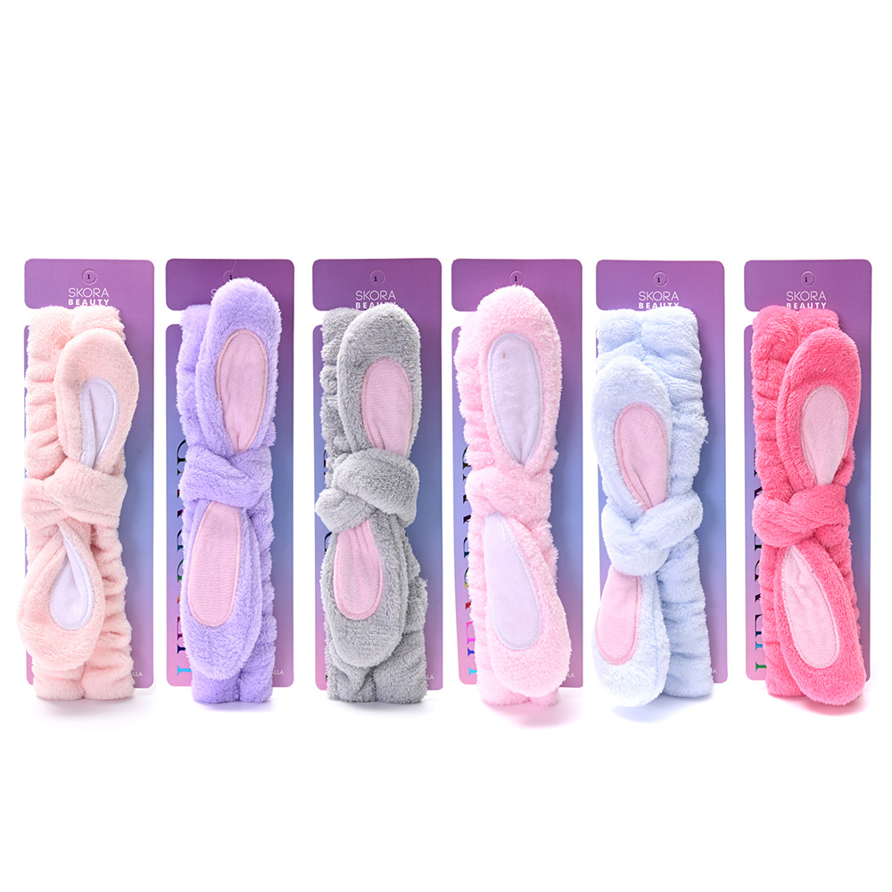 VINCHA DE MAQUILLAJE SKINCARE OREJITAS DE CONEJO