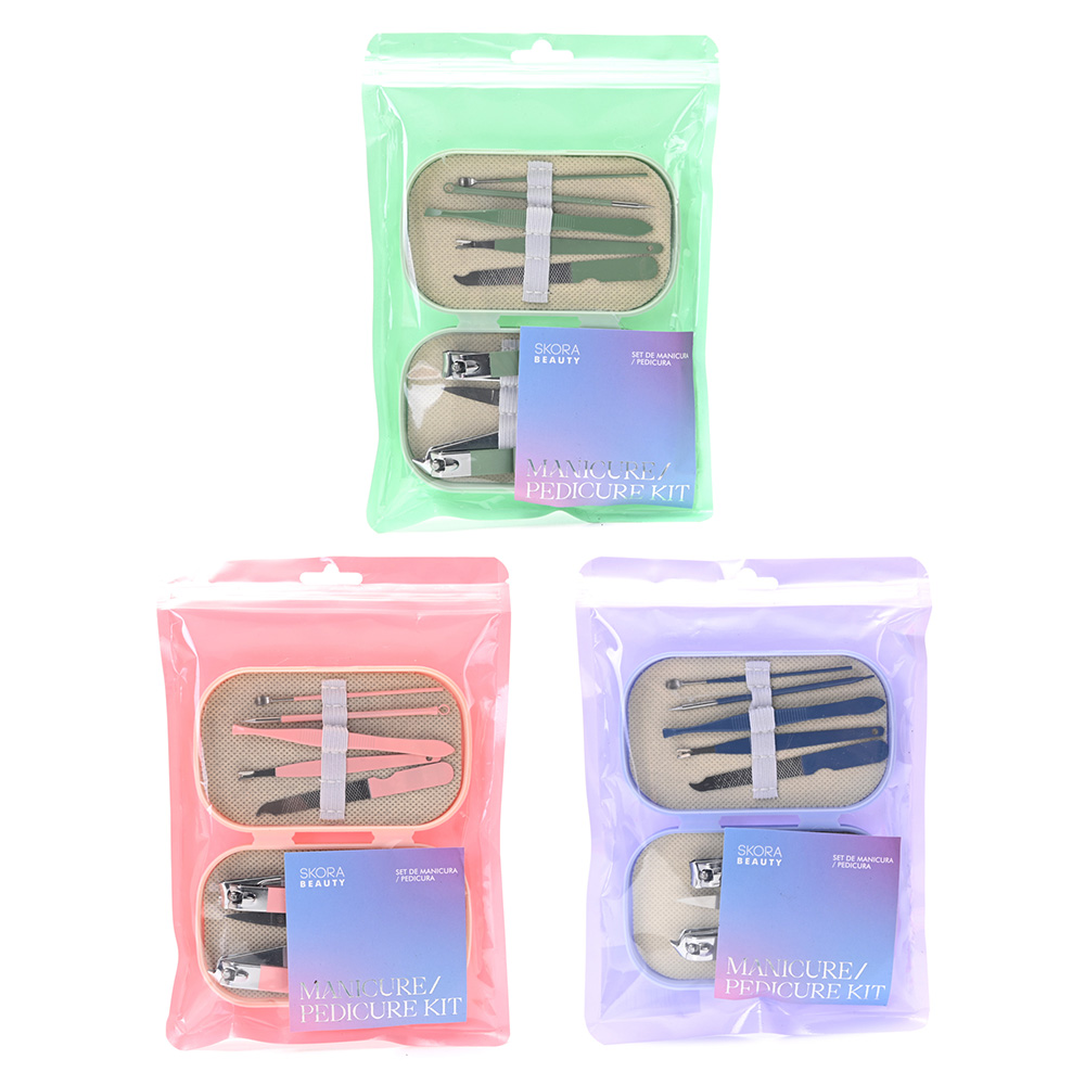 SET X 8 PZ UÑAS Y CUIDADO PERSONAL EN NECESER