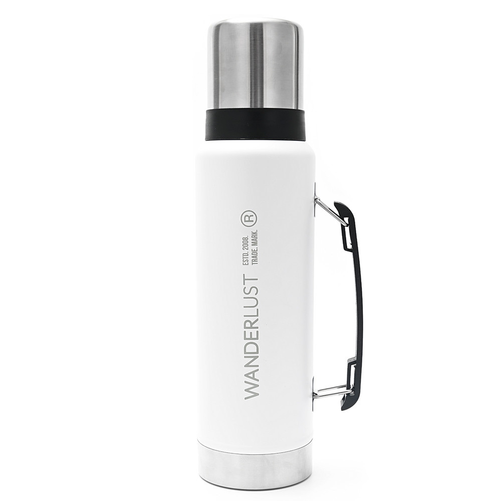 TERMO ACERO WANDERLUST BLANCO 1.3LTRS C/MANIJA