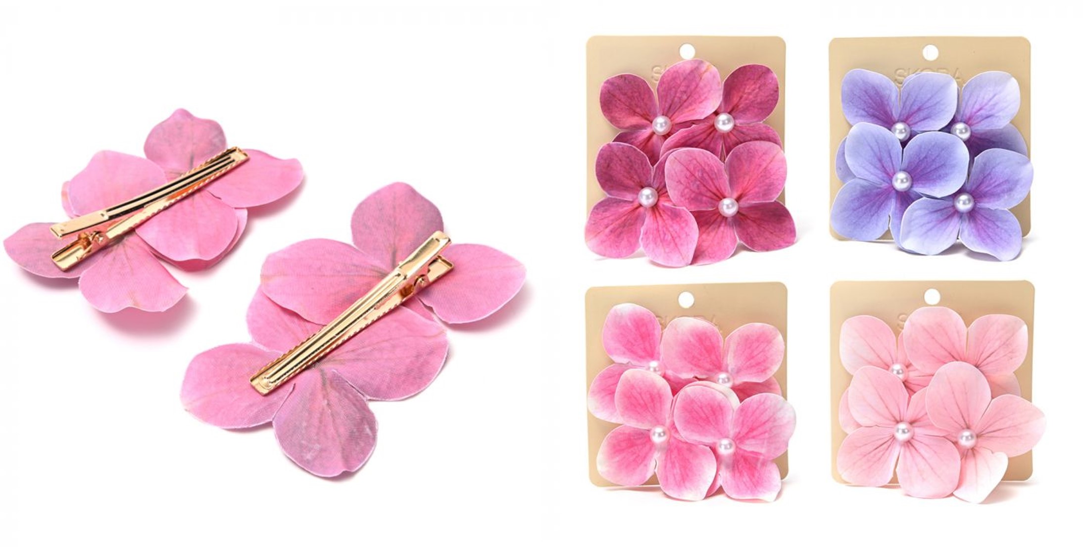 BROCHE PICO PATO C/2 FLORES PERLITA X 2 UNID