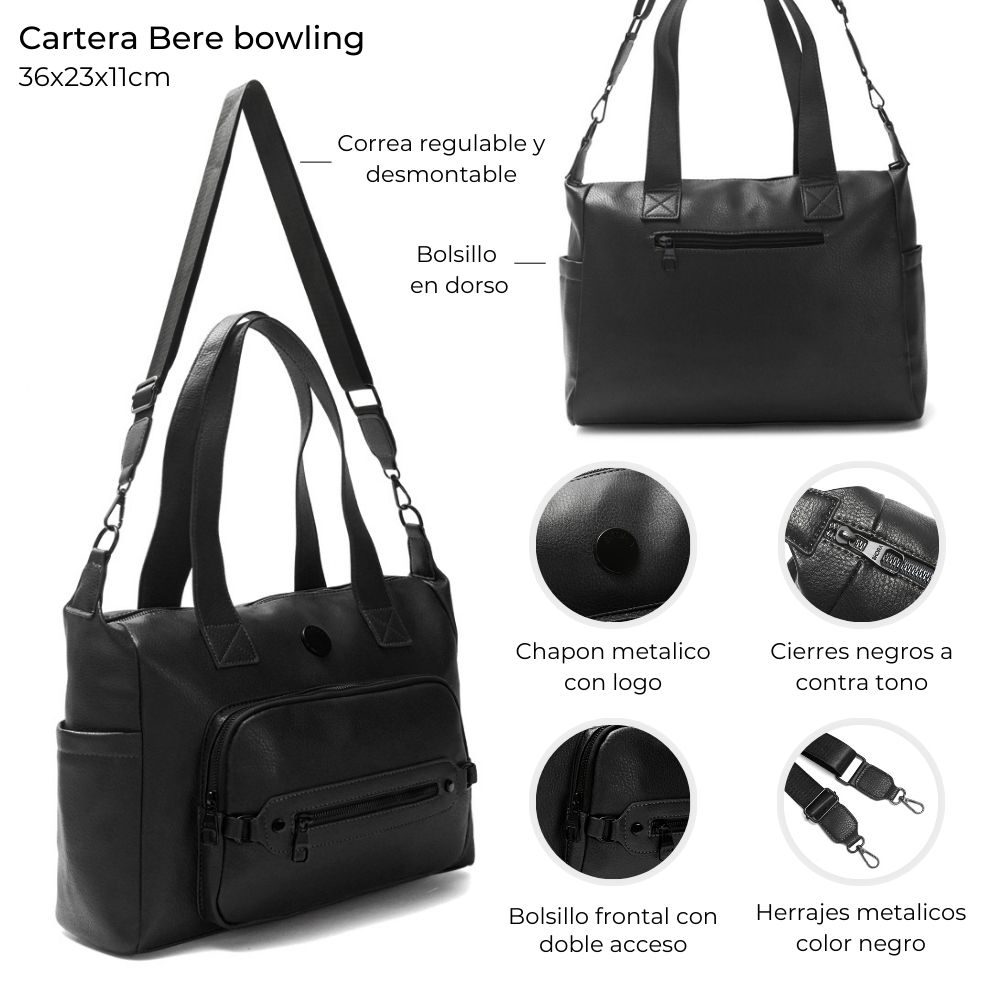 CARTERA BERE C/MANIJA Y CORREA 36*23*11