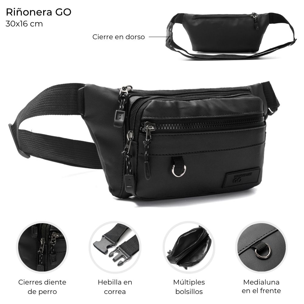 RIÑONERA GO 30*16 C/CIERRE TRASER