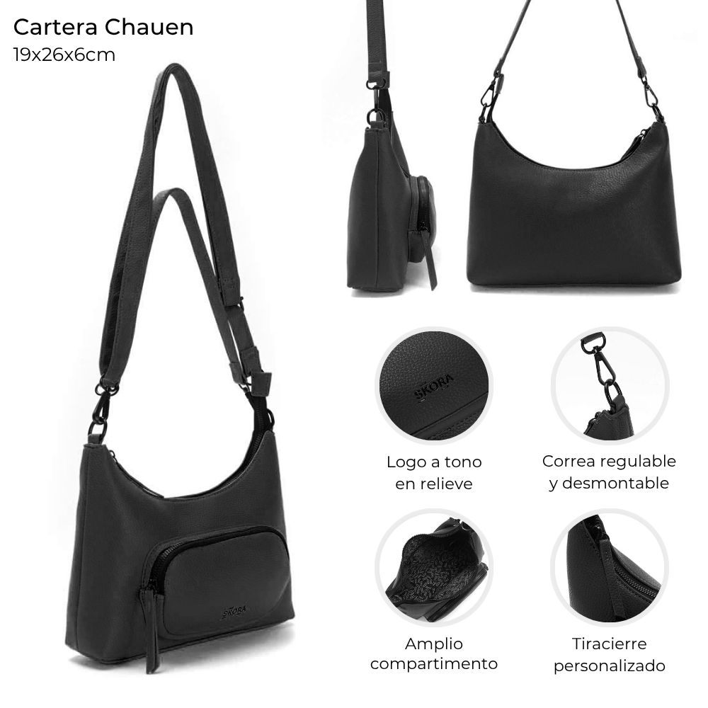 CARTERA SKORA CHAUEN C/BOLSILLO FRONTAL 19*26*6