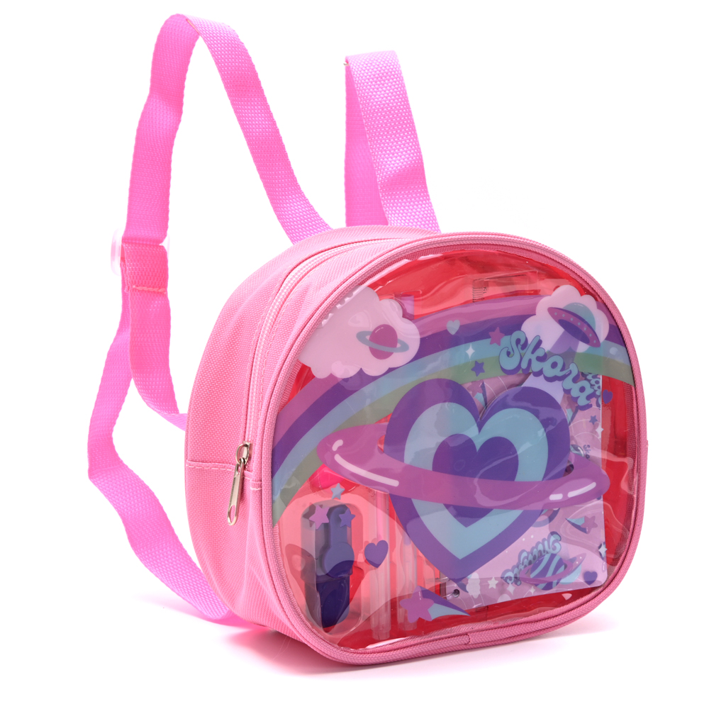 MOCHILA SKORA CORAZON C/SET DE LIBRERIA 21*8*16