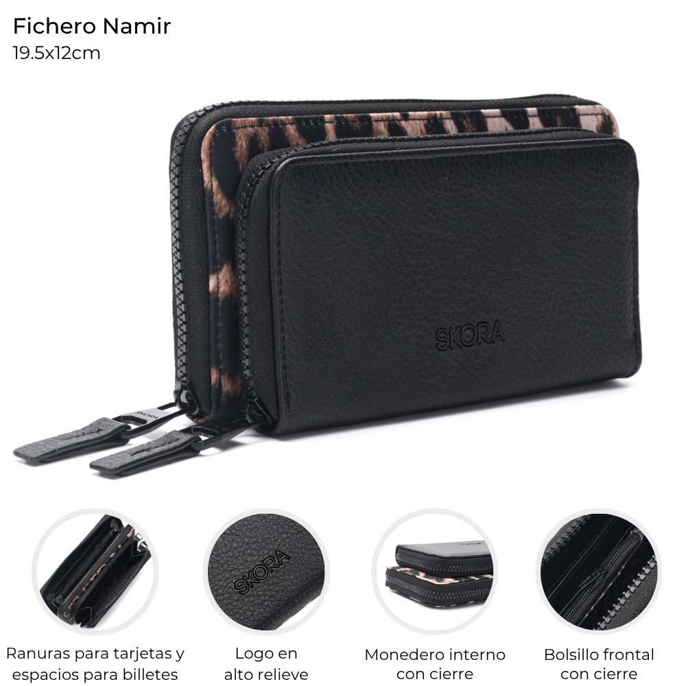 BILLETERA FICHERO 19*10 NAMIR C/BOLSILLO FRONTAL E/CAJA