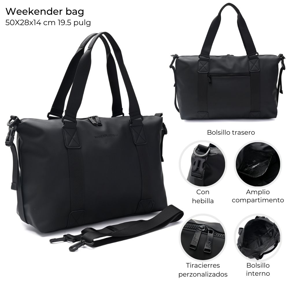 CARTERA Weekender 50x28x14 cm c/cinta trasera carry on