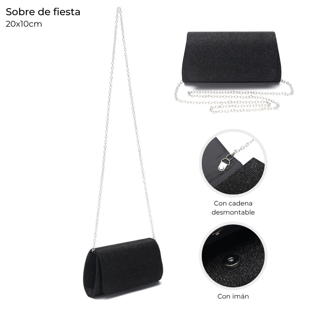 CARTERA SOBRE DE FIESTA 20*10 C/CADENA
