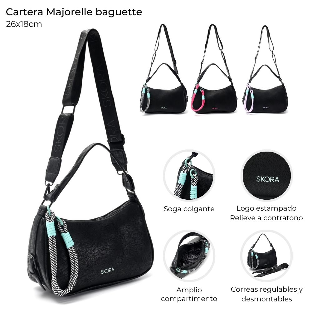 CARTERA BAGUETTE MAJORELLE SKORA 26*18 MULTITIRAS
