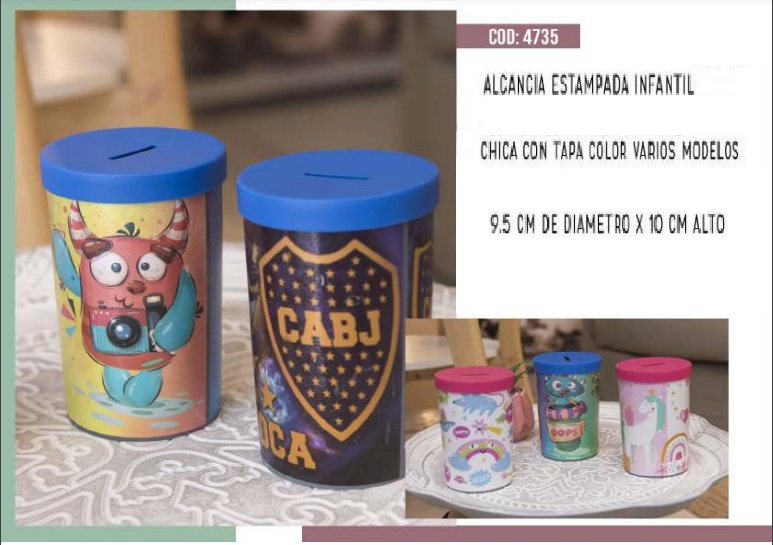 ALCANCIA INFANTIL PLAST 10CM