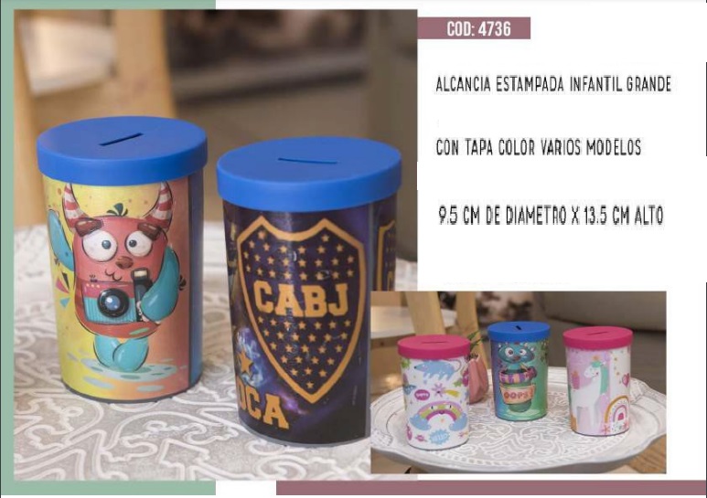 ALCANCIA INFANTIL PLAST 14CM