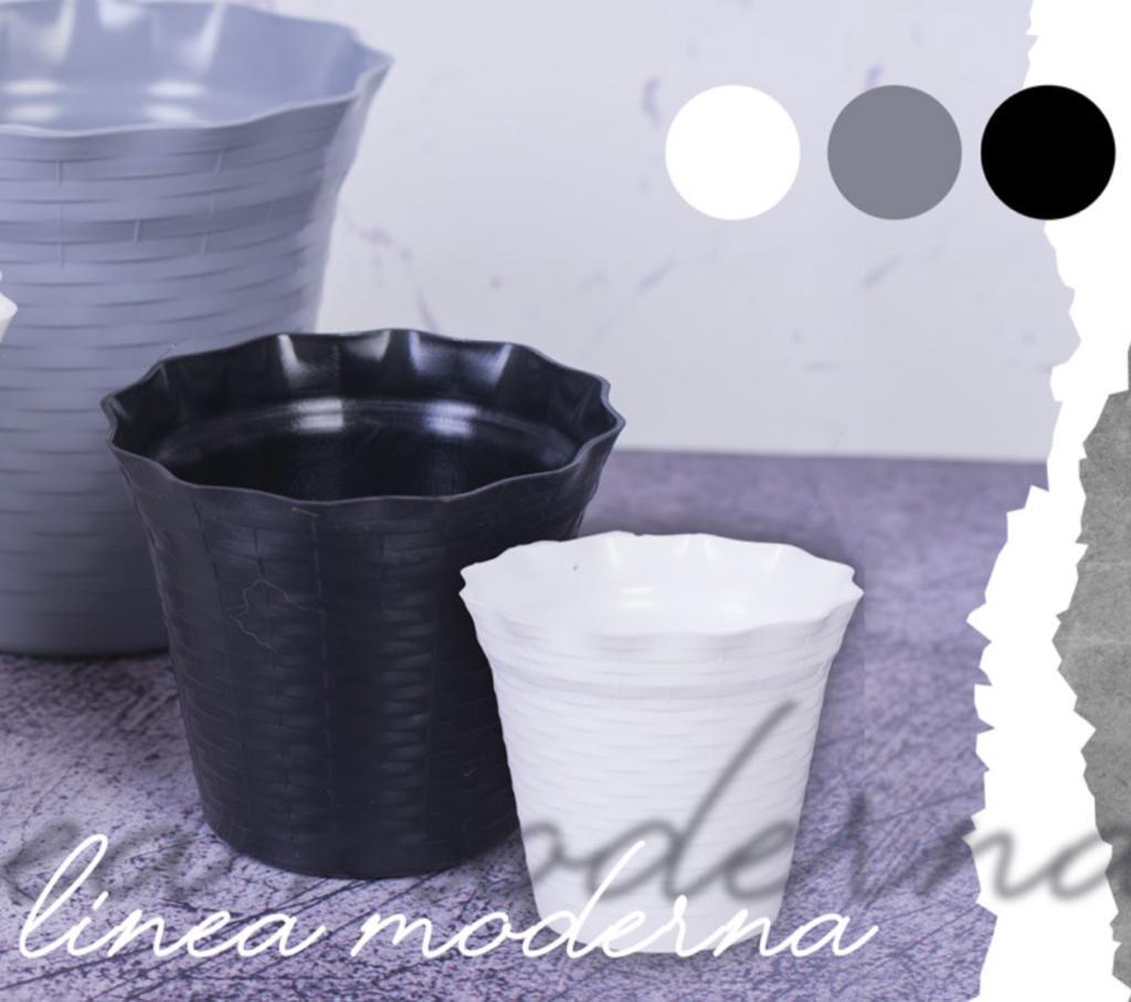 MACETA PLAST N°2 12CM LINEA MODERNA