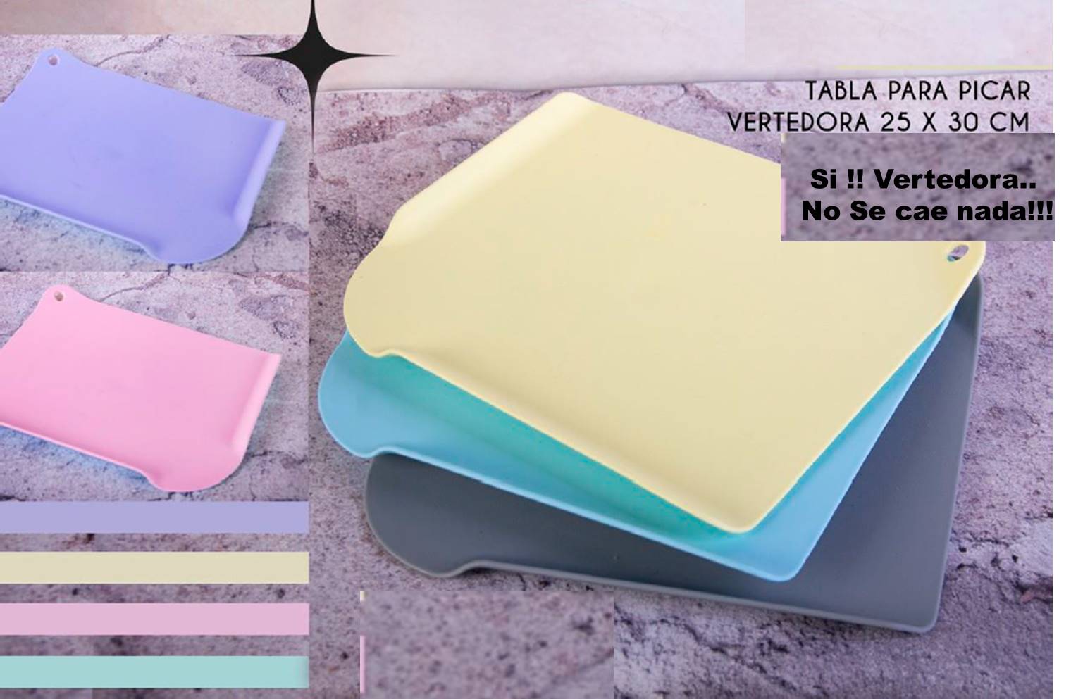 TABLA VERTEDORA PLASTICA COLOR 25*30