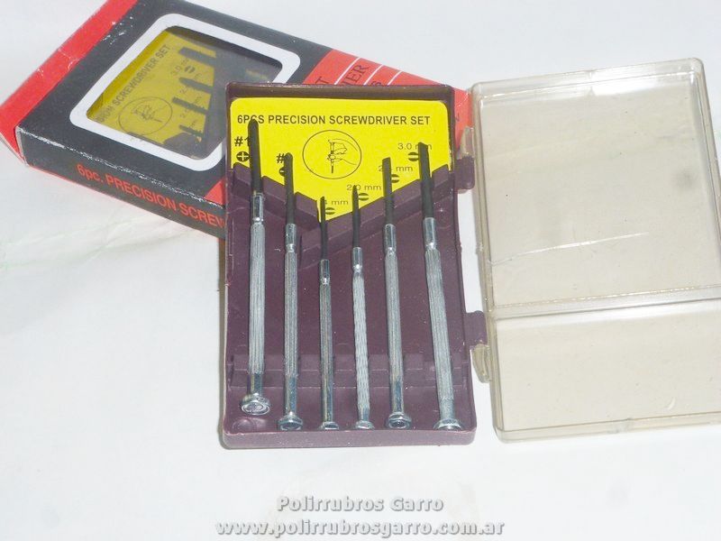 DESTORNILLADOR MINI X 6 EN CAJA ACRILICA