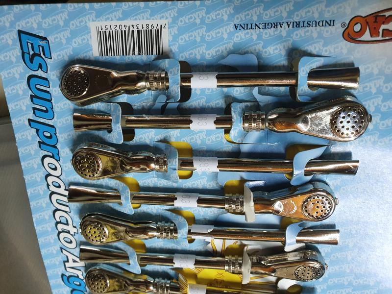 BOMBILLA MACAO CORTA RECTA X UNID