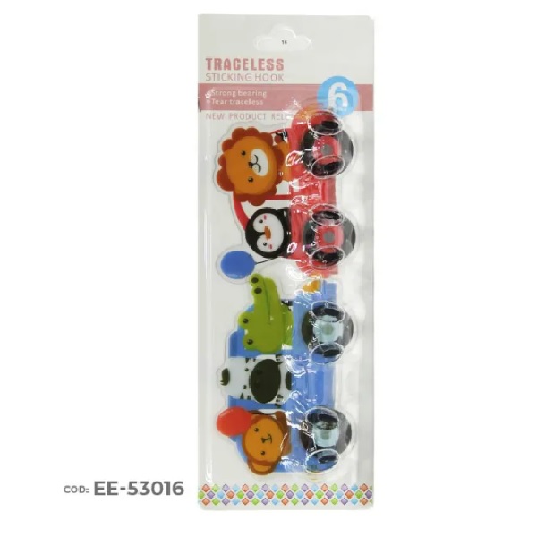 PERCHA GANCHO INFANTIL C/ADHESIVO X 2 UNID 10CM