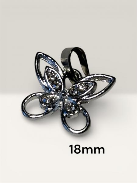 DIJE ACERADO 18MM MARIPOSA