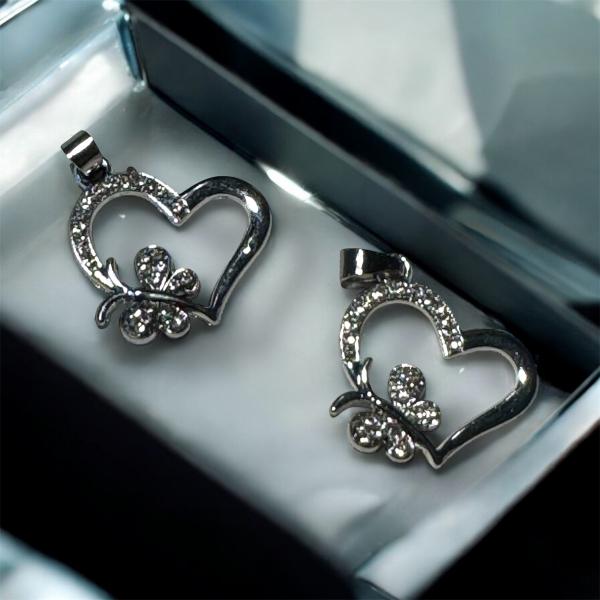 DIJE ACERADO 20MM FLOR C/STRASS