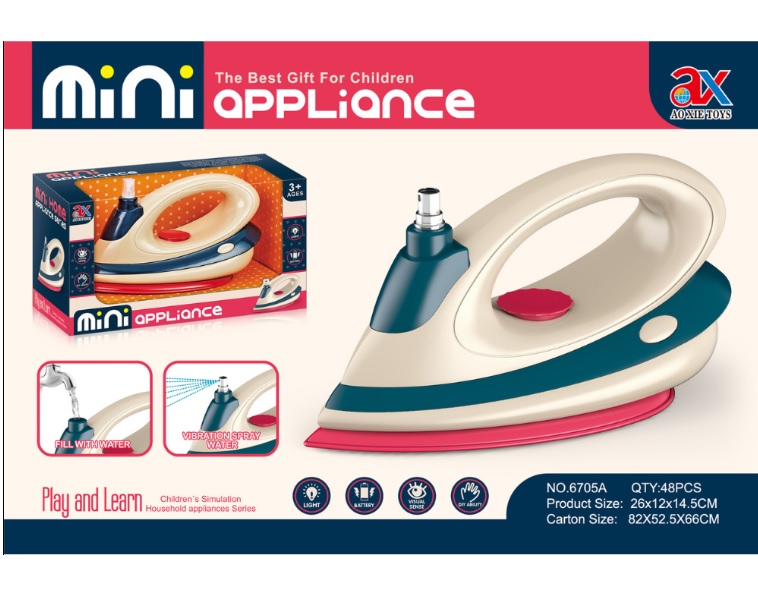 PLANCHA C/LUZ Y SPRAY 26*15CM