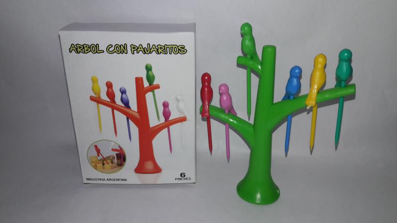 PICADA PINCHES ARBOL C/PAJARITOS 15CM
