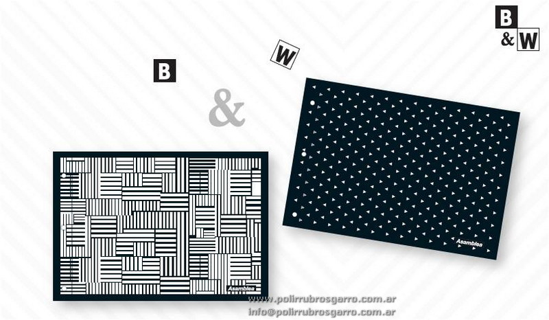 CARPETA C/CORDON Nº 6 NEW BLACK & WHITE