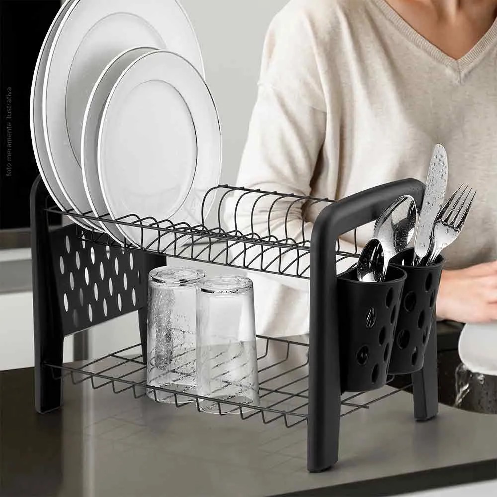 ESCURRIDOR PLATOS 2 NIVELES DESMONTABLE 12 PLATOS