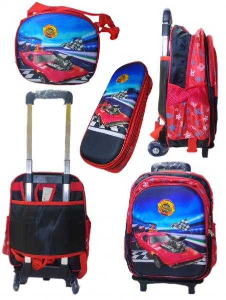 MOCHILA AUTO DESMONTABLE CARRO+LUNCHERA+CANOPLA 50X33CM