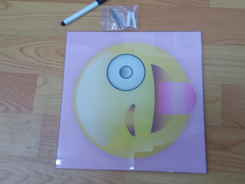 PIZARRA VIDRIO MAGNETICA EMOJI 32X32CM