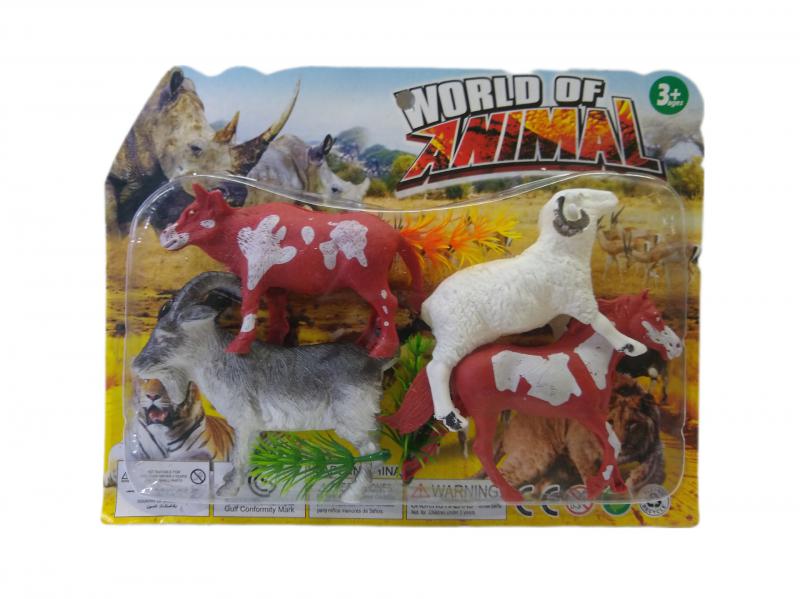 ANIMALES DE GRANJA X 4UNID 24X19CM