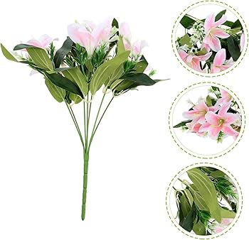 RAMO X 7 FLORES TIPO LIRIO/ASTROMELIAS 31 CM