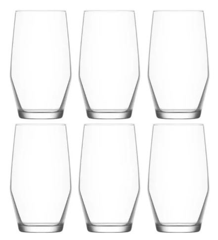 VASO ELLA TRAGO LARGO 485 CC X 6 EN CAJA