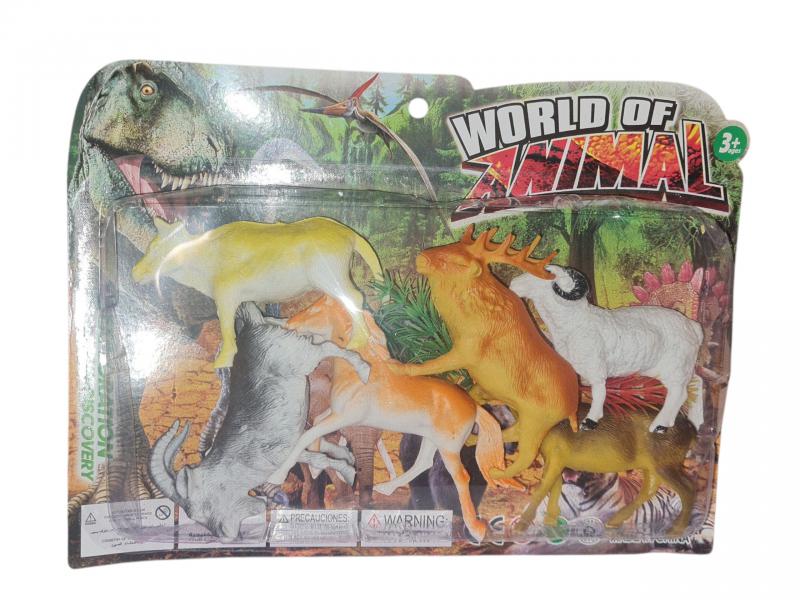 ANIMALES DE GRANJA X 6 UNID 25X19CM