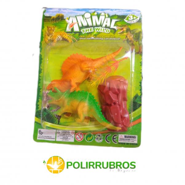 DINOSAURIO X 2+ ACC 18X14CM