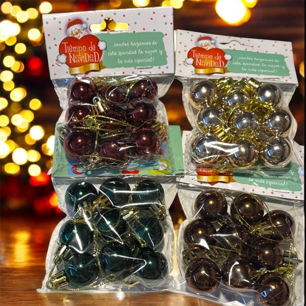 BOLAS X 9 UNID 2.5 CM BRILLANTES