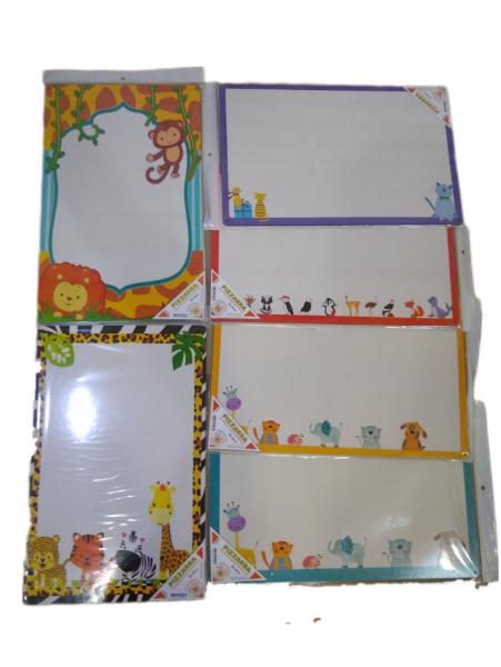 PIZARRA BLANCA FIBRO FACIL ANIMALITOS 46X30CM