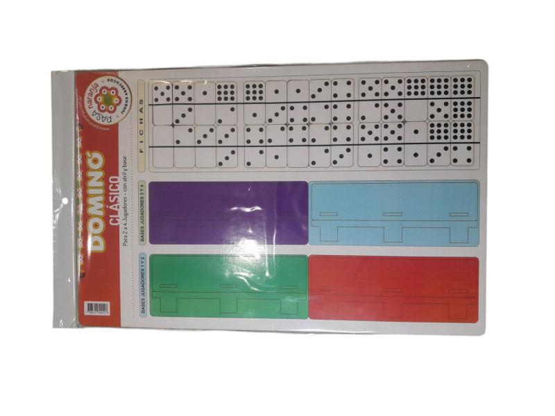 DOMINO FIBRO FACIL PARA 2 A 4 JUGADORES 48X31CM