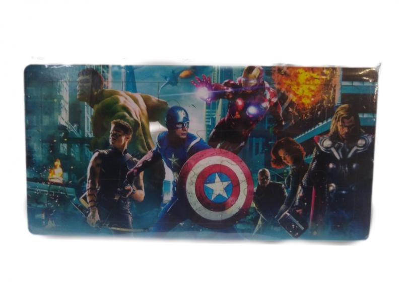 ROMPECABEZA FIBRO FACIL AVENGERS 15PCS 15X30CM