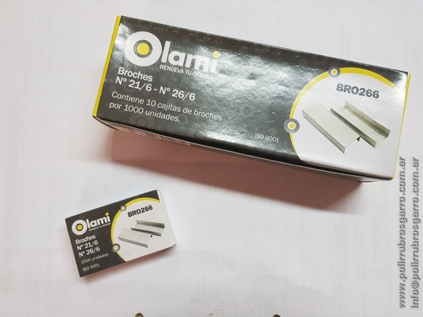 BROCHES 24/6 P/ABROCHADORA - OLAMI