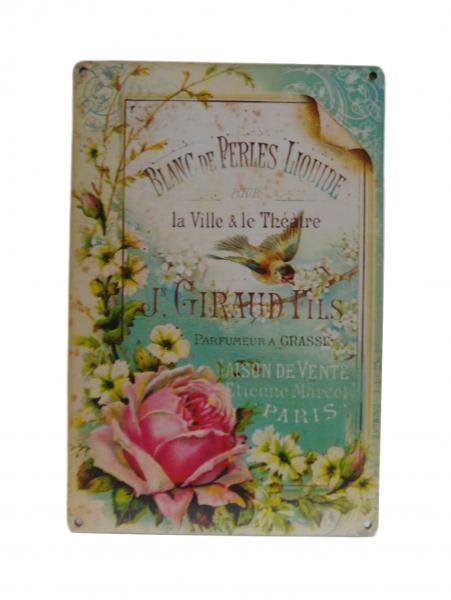 CUADRO FF SIMIL CHAPA BLANC ROSA 20X30CM