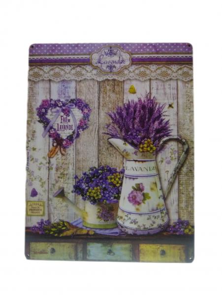 CUADRO FF SIMIL CHAPA LAVANDA 23X30CM