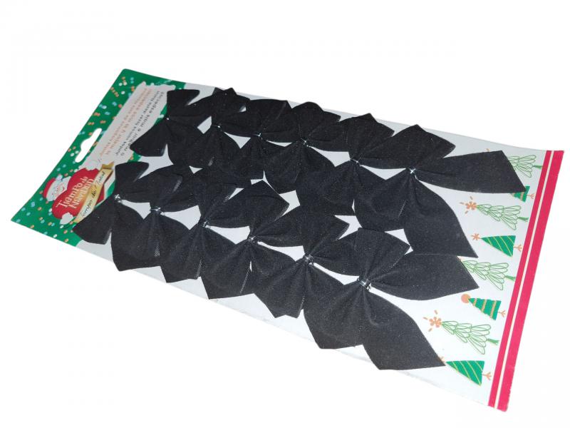 MOÑOS X 12 FELPA NEGRA 5 CM