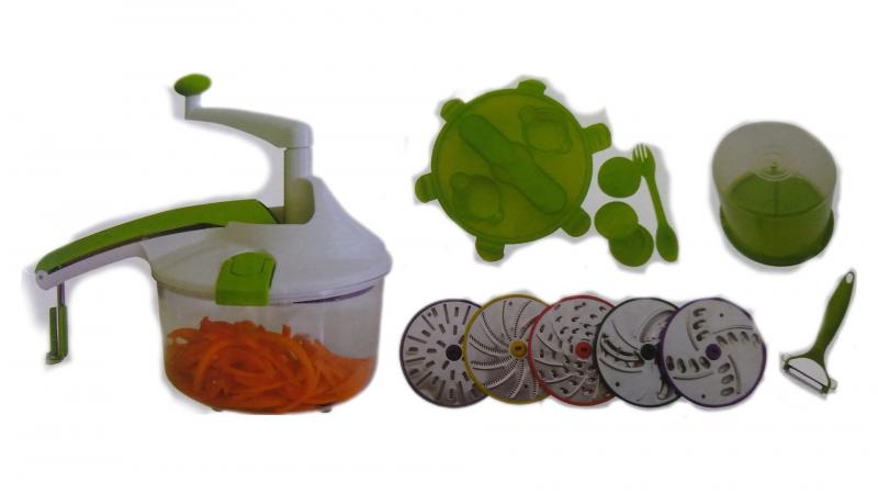 PICADORA 5 CUCHILLA+PELAPAPA HERMETICO VIANDA