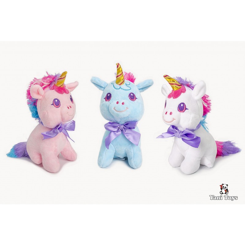 PELUCHE* UNICORNIO C/MOÑO 20CM