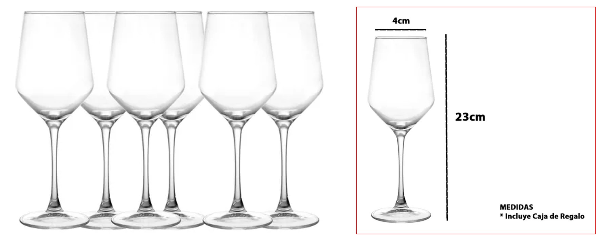 COPA VINO SUNSET 400 ML X 6 UNID EN CAJA