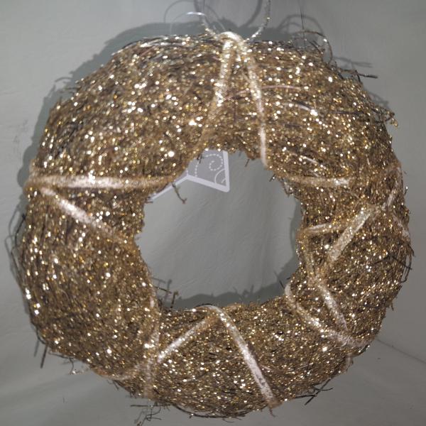 CORONA RATAN C/BRILLO 20CM