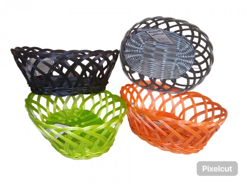 PANERA CESTA OVAL RATAN 24X20X5CM