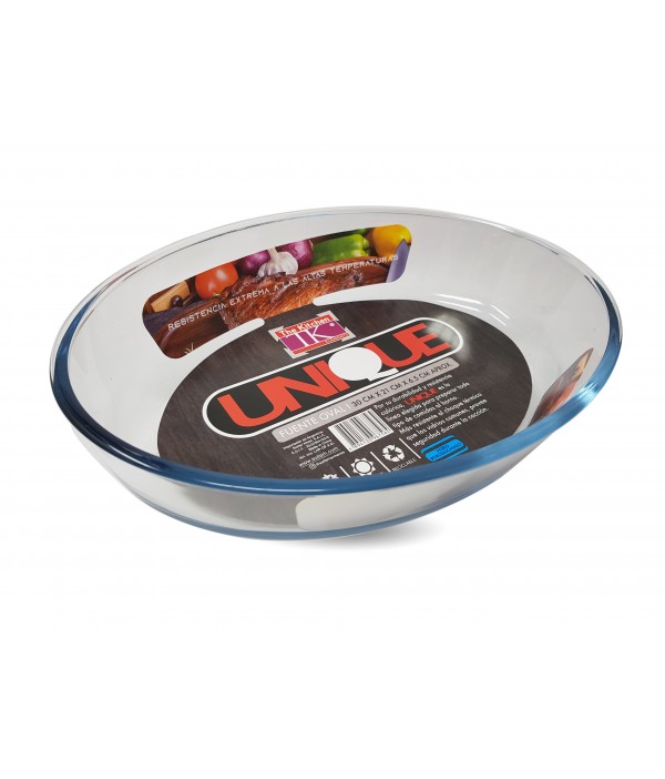 FUENTE OVAL VIDRIO UNIQUE 30*21*7